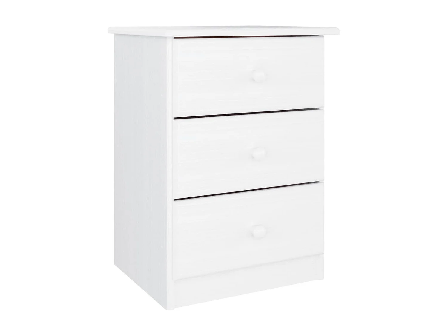 Giulia  Table de chevet ALTA blanc 41x35x55,5 cm bois de pin massif