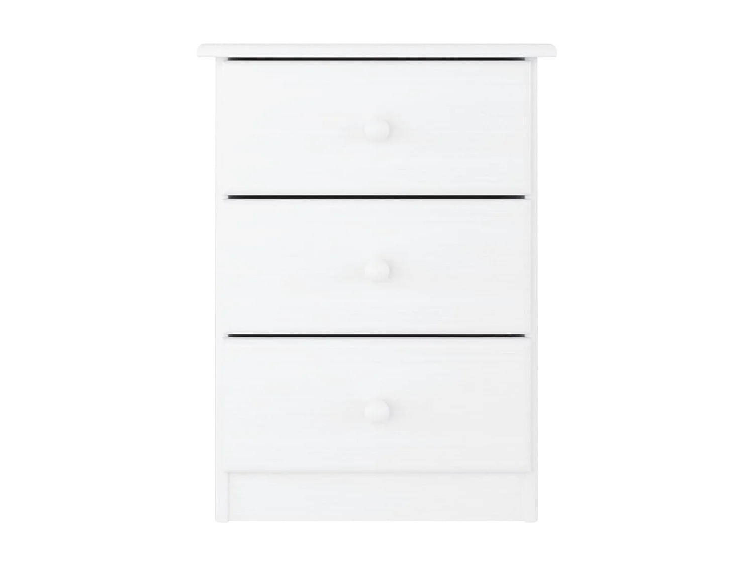 Giulia  Table de chevet ALTA blanc 41x35x55,5 cm bois de pin massif