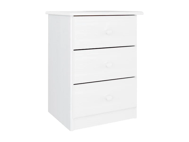 Giulia  Table de chevet ALTA blanc 41x35x55,5 cm bois de pin massif