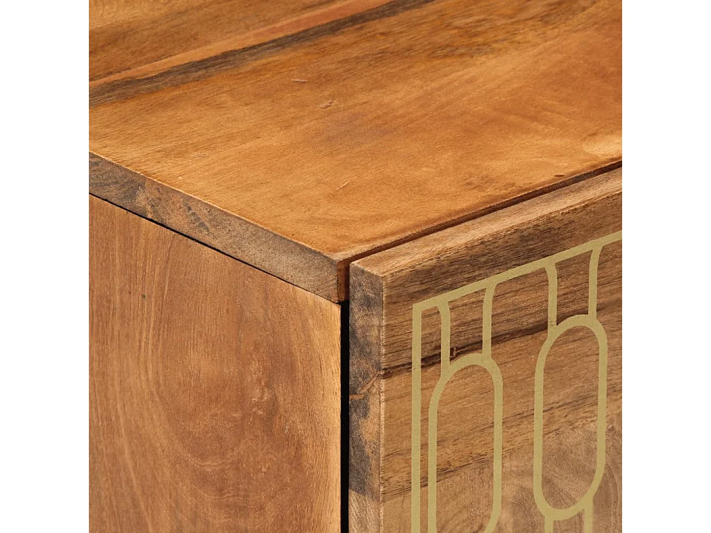 Wylar  Table de chevet 50x33x60 cm bois de manguier massif