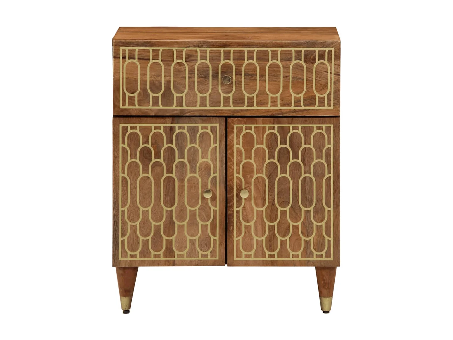 Wylar  Table de chevet 50x33x60 cm bois de manguier massif