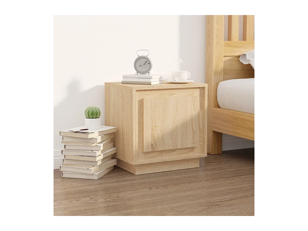Jordy  Tables de chevet 2pcs chêne sonoma 44x35x45cm bois d'ingénierie
