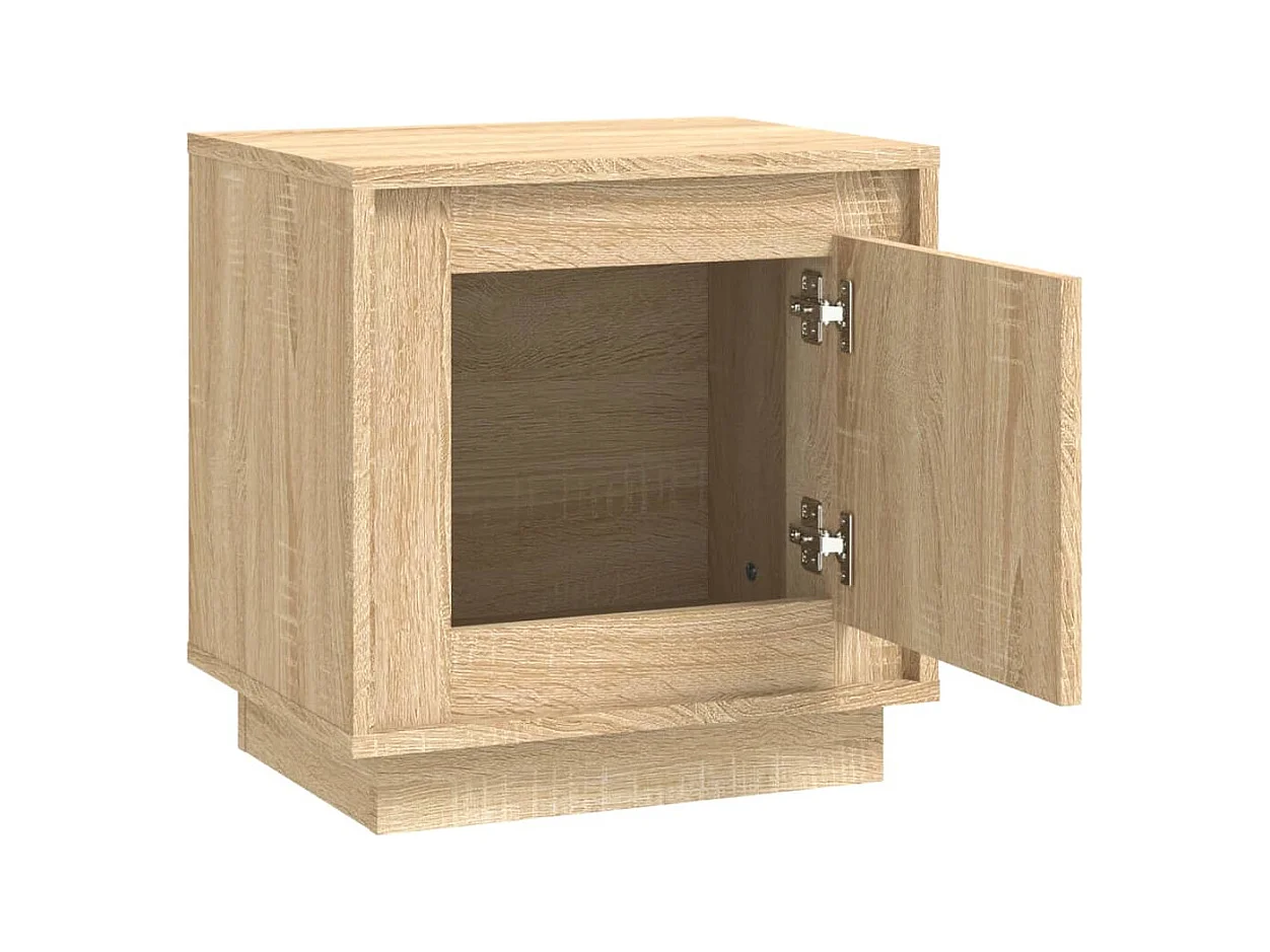 Jordy  Tables de chevet 2pcs chêne sonoma 44x35x45cm bois d'ingénierie