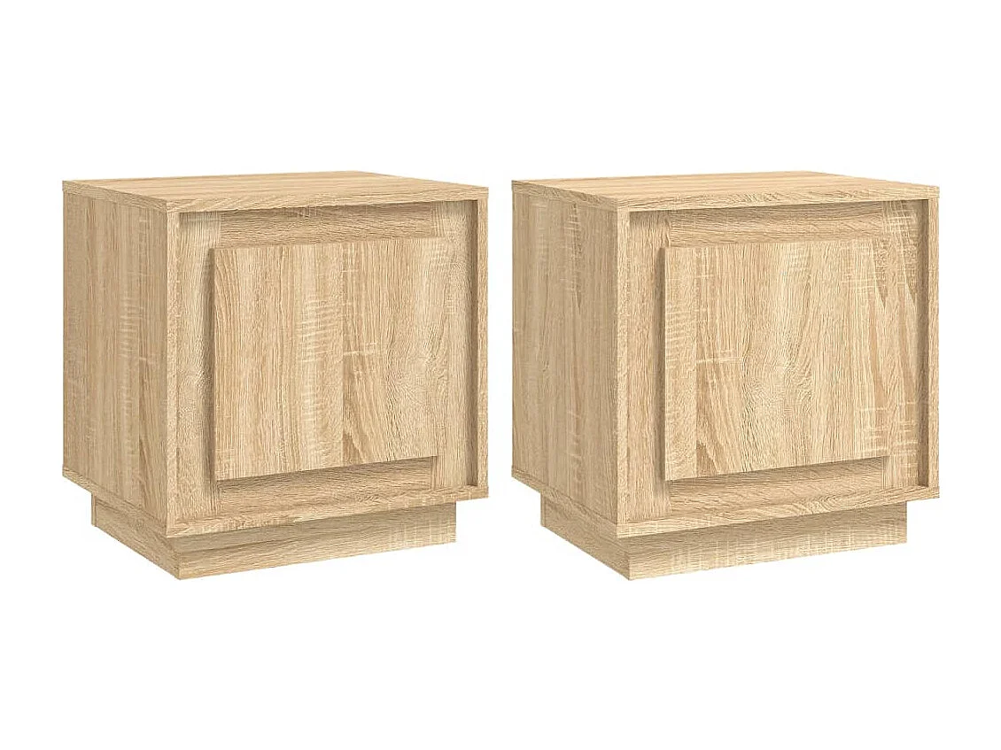 Jordy  Tables de chevet 2pcs chêne sonoma 44x35x45cm bois d'ingénierie