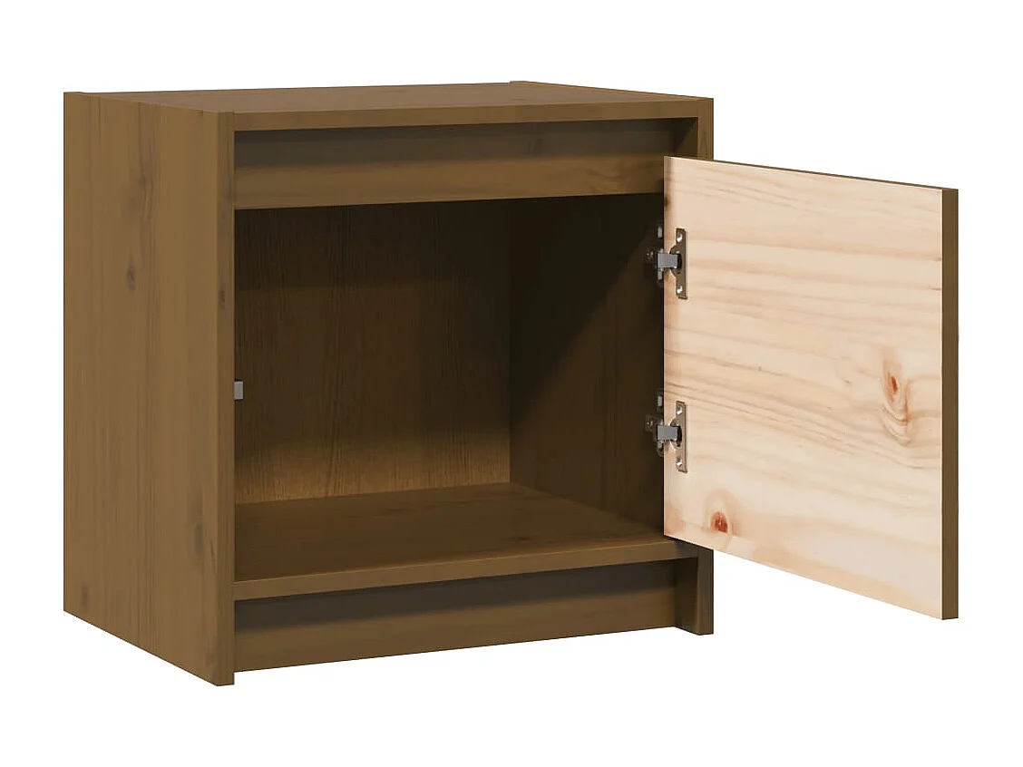 Assaria  Tables de chevet 2 pcs Marron miel 40x30,5x40 cm Bois de pin