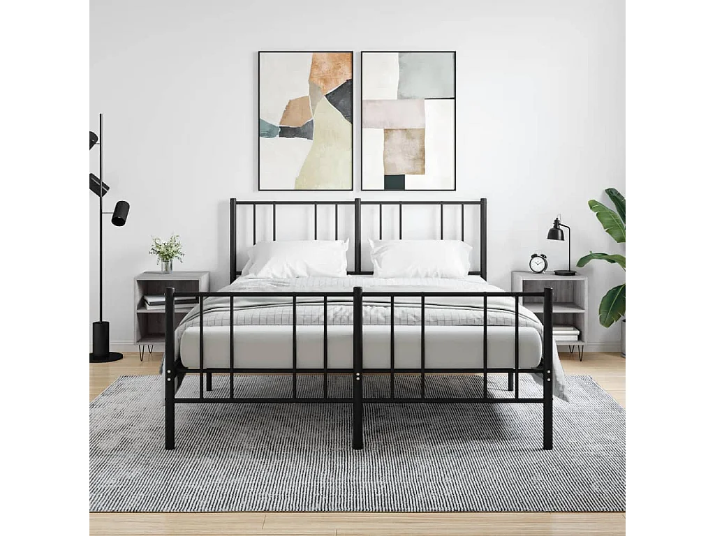 Urond  Tables de chevet 2 pcs sonoma gris 40x30x50cm bois d'ingénierie