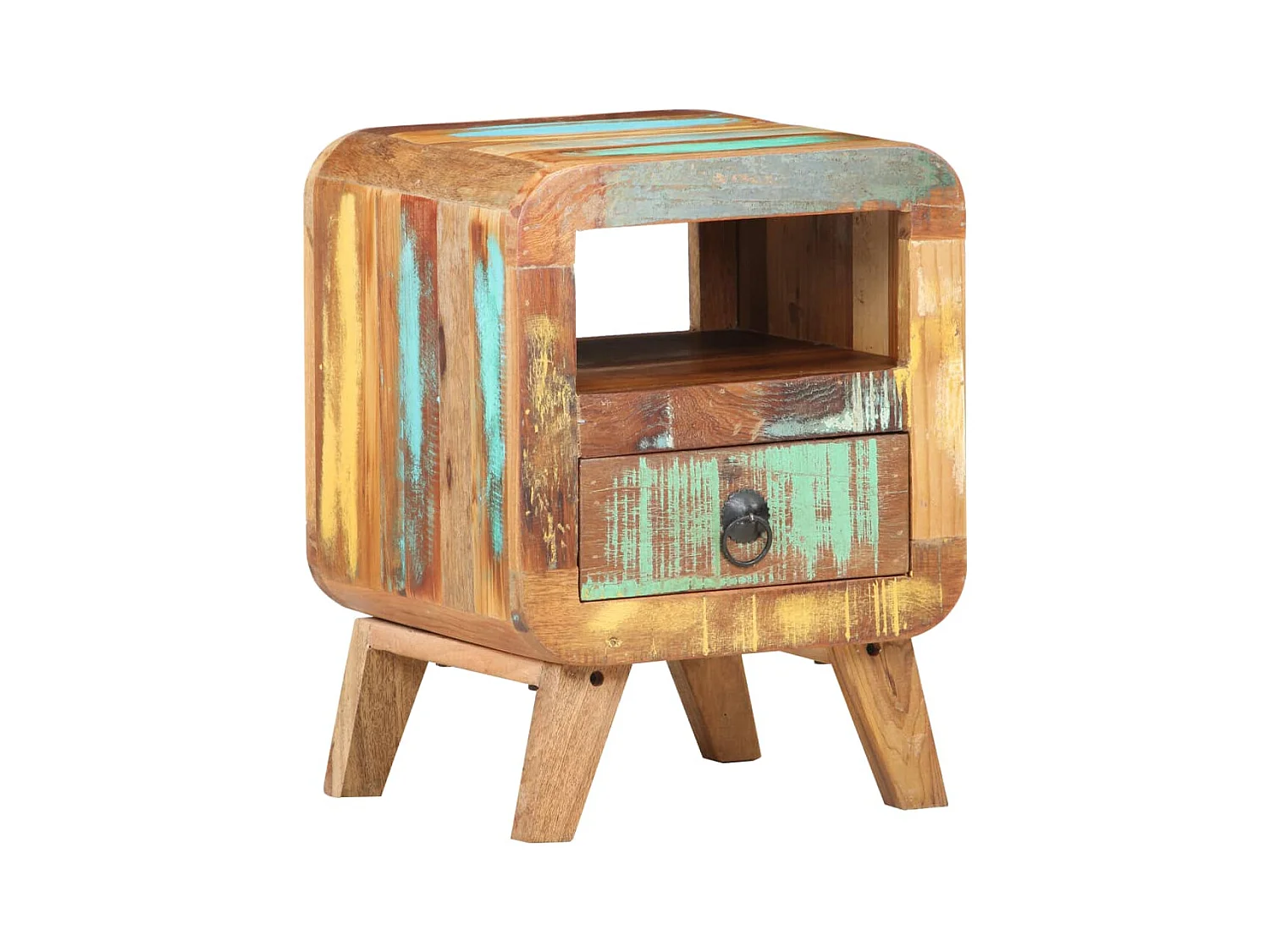 Jean-Romain  Table de chevet 30x30x41 cm Bois de récupération massif