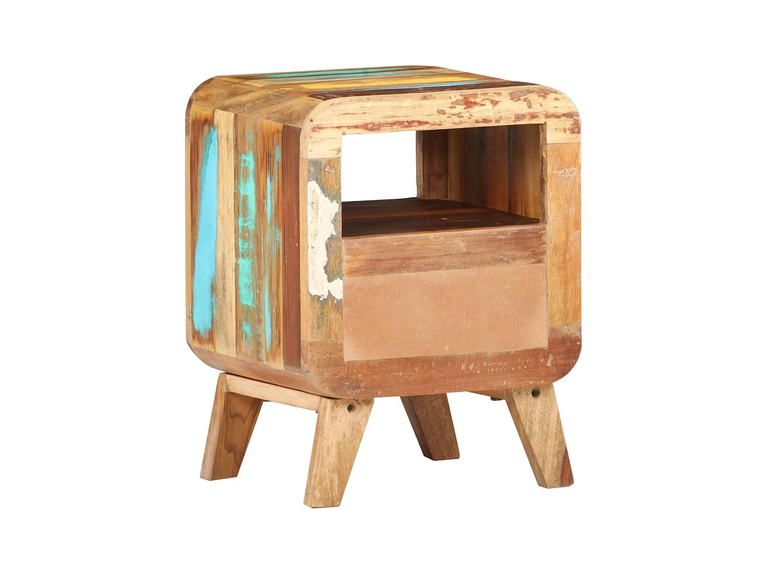 Jean-Romain  Table de chevet 30x30x41 cm Bois de récupération massif