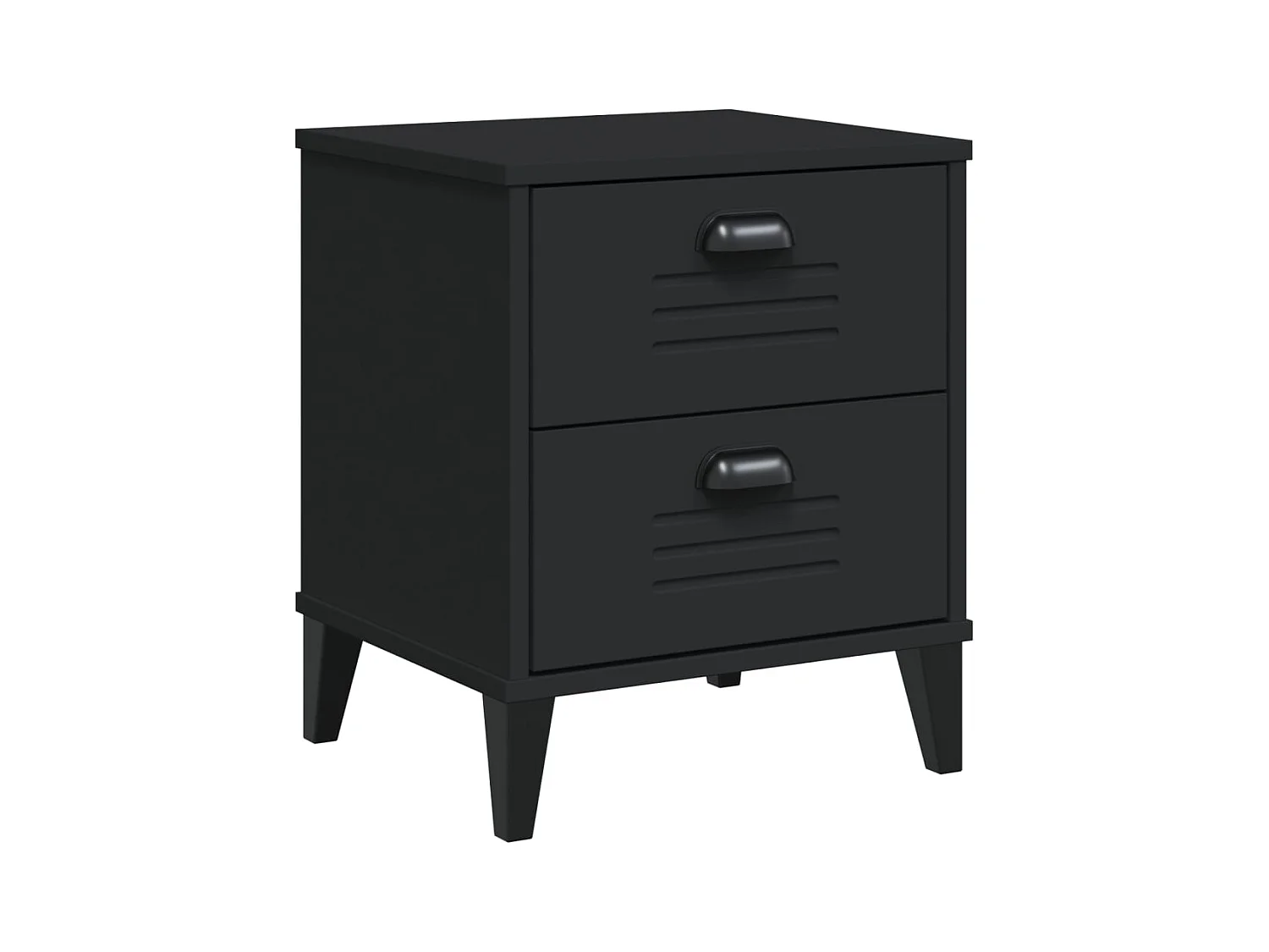 Pylor  Table de chevet VIKEN noir bois d'ingénierie