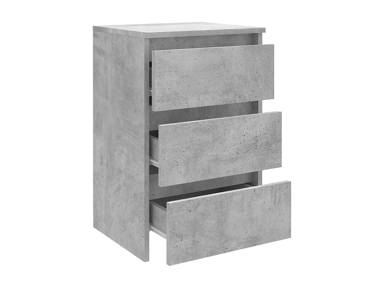 Altamonte Springs  Comodini 2pz Grigio Cemento 40x35x62,5 cm in Legno Multistrato