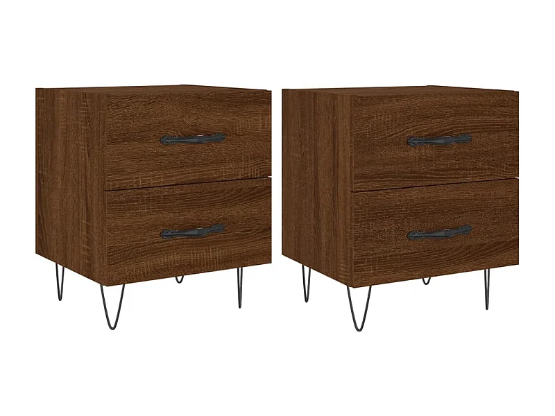 Alameda  Tables de chevet 2 pcs chêne marron 40x35x47,5 cm