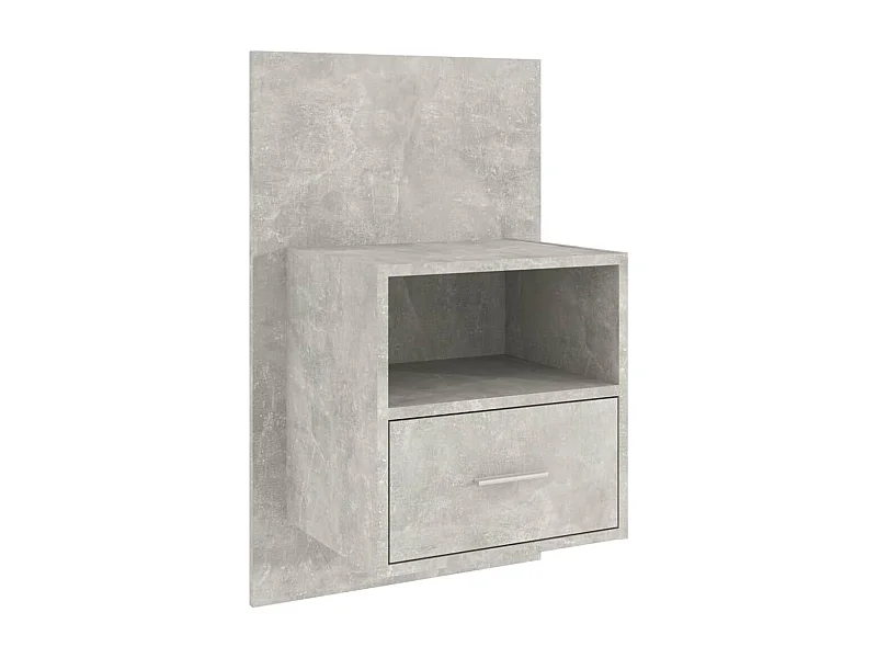 Bella Marie  Table de chevet murale Gris béton