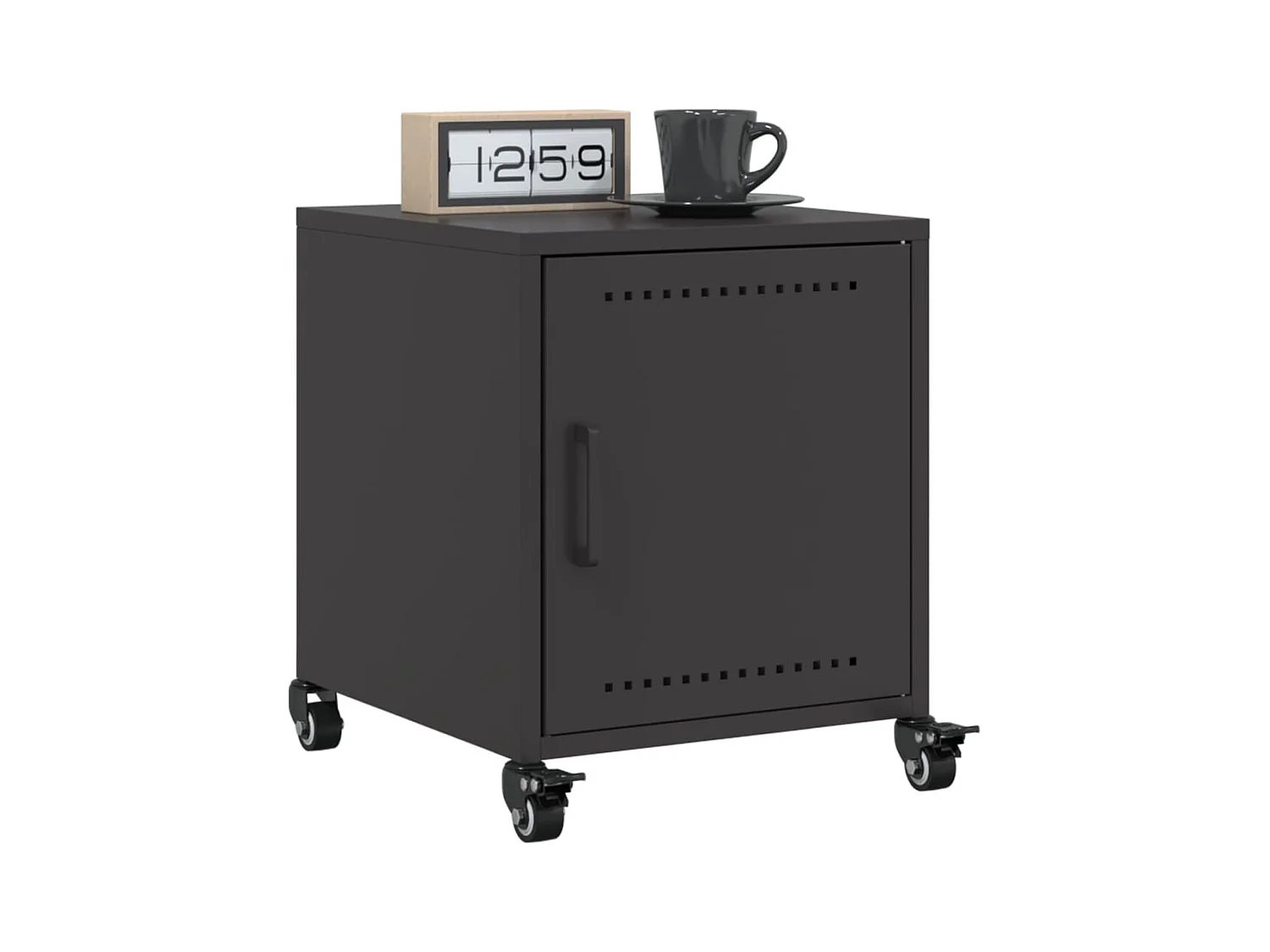 Crestline  Tables de chevet 2 pcs noir 36x39x43,5 cm acier