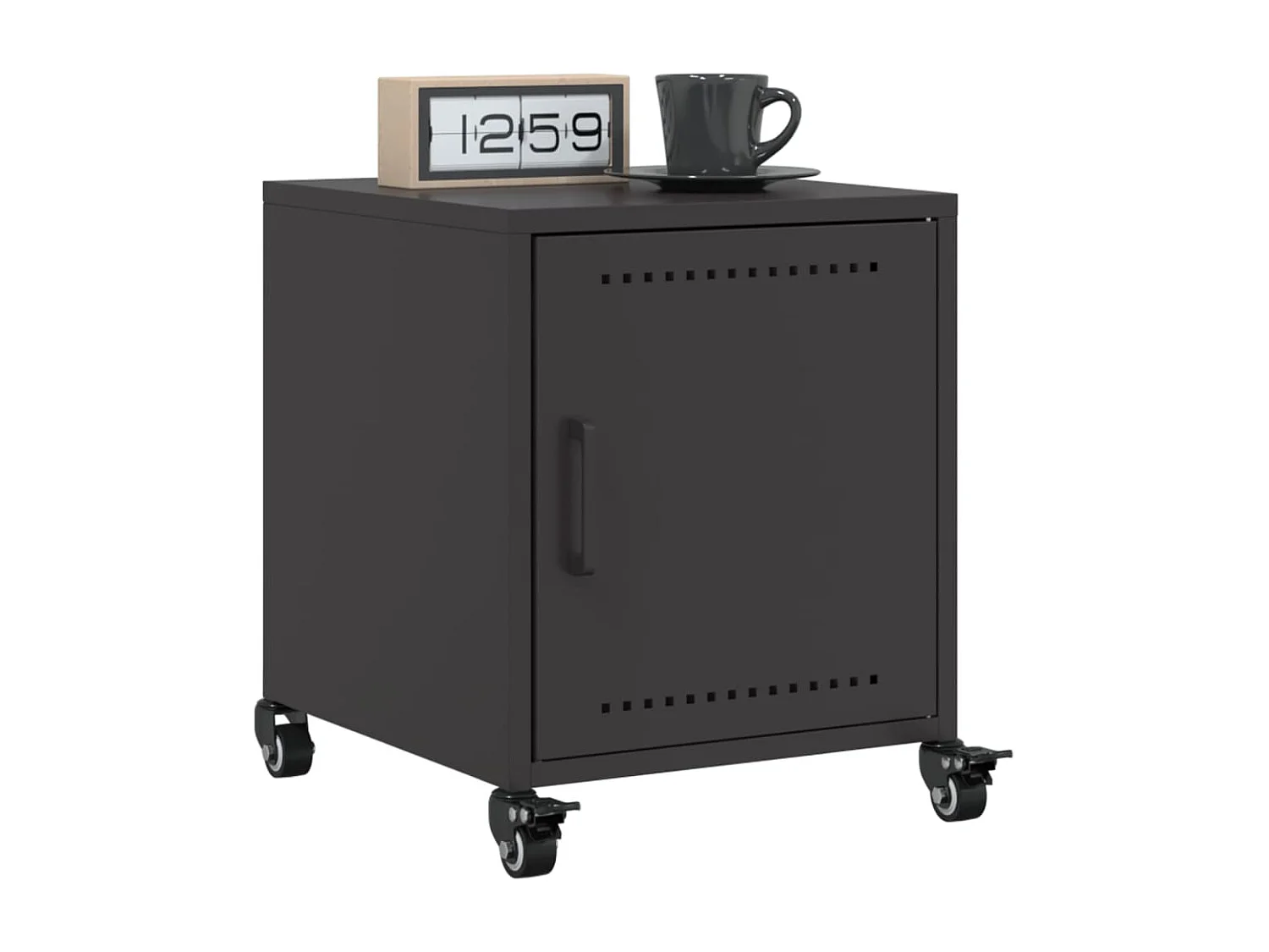 Crestline  Tables de chevet 2 pcs noir 36x39x43,5 cm acier