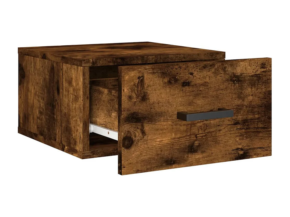 Franconville  Tables de chevet murales 2 pcs chêne fumé 35x35x20 cm