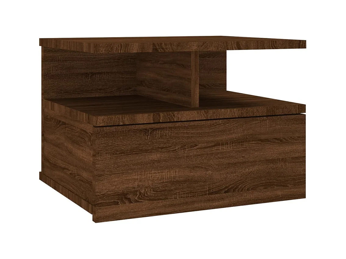 Emmanuelle  Nachttisch Hängend Braun Eichen-Optik 40x31x27 cm Holzwerkstoff