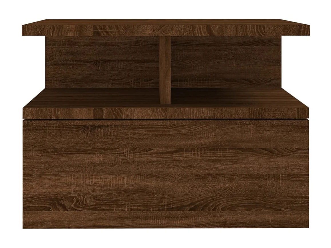 Emmanuelle  Nachttisch Hängend Braun Eichen-Optik 40x31x27 cm Holzwerkstoff