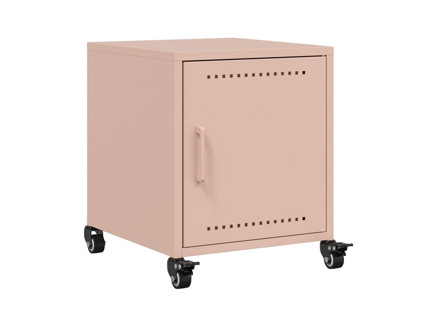 Crestline  Table de chevet rose 36x38,5x43,5 cm acier