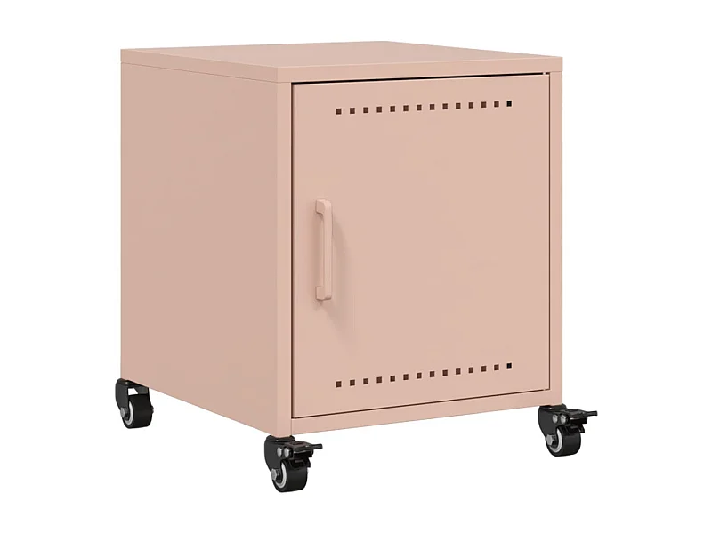 Crestline  Comodino Rosa 36x38,5x43,5 cm in Acciaio