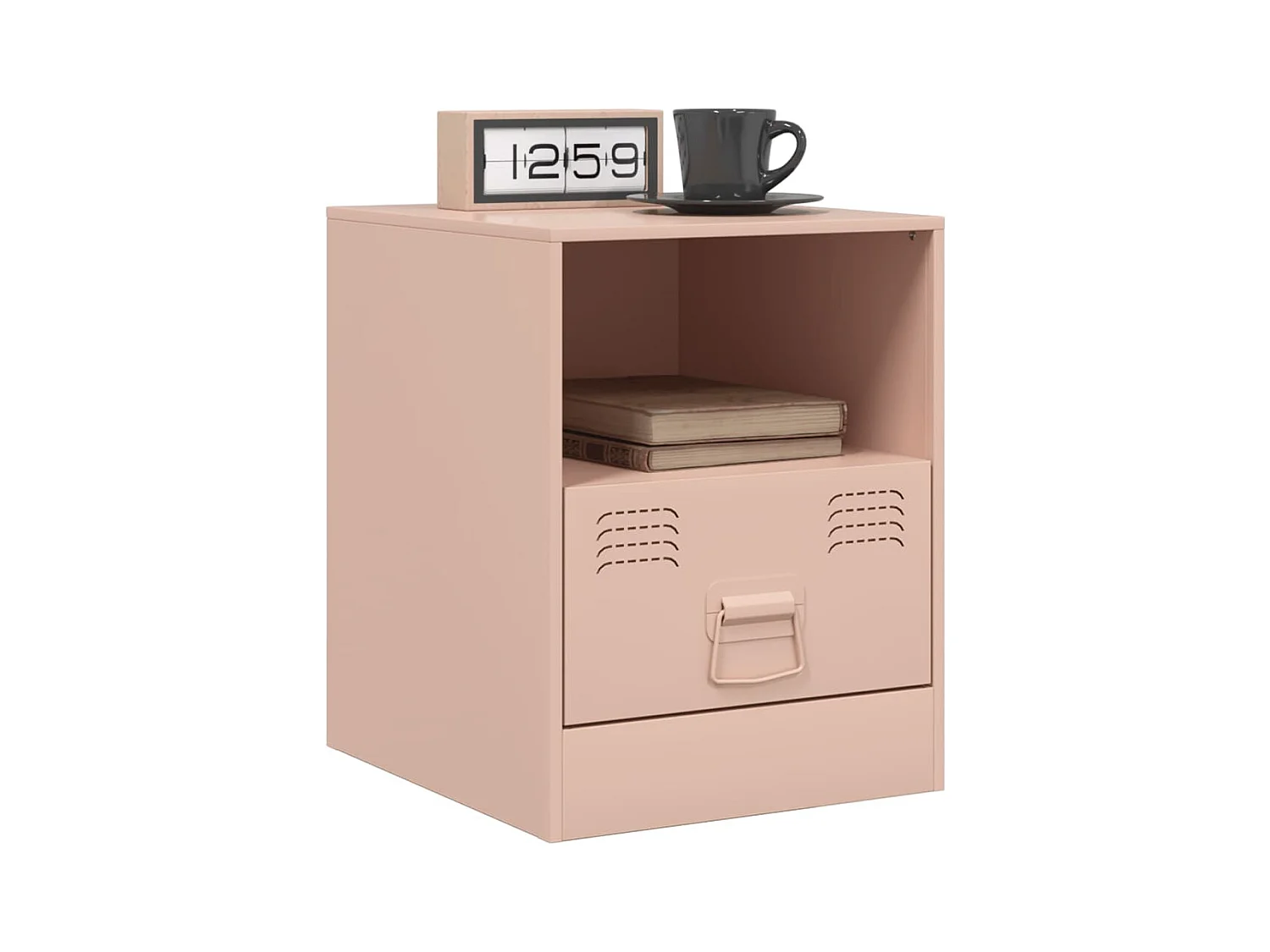Elthor  Tables de chevet 2 pcs rose 34,5x39x44 cm acier