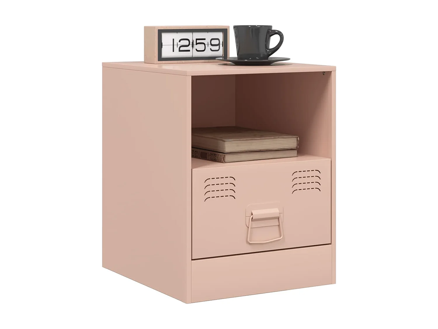 Elthor  Tables de chevet 2 pcs rose 34,5x39x44 cm acier