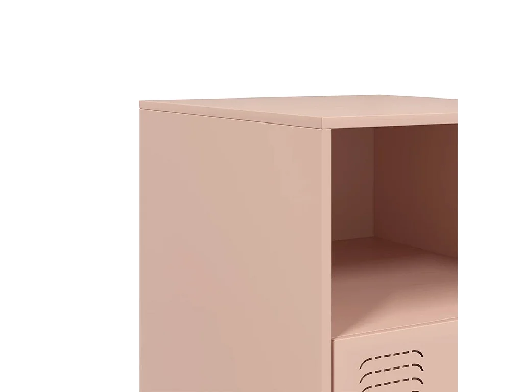 Elthor  Tables de chevet 2 pcs rose 34,5x39x44 cm acier