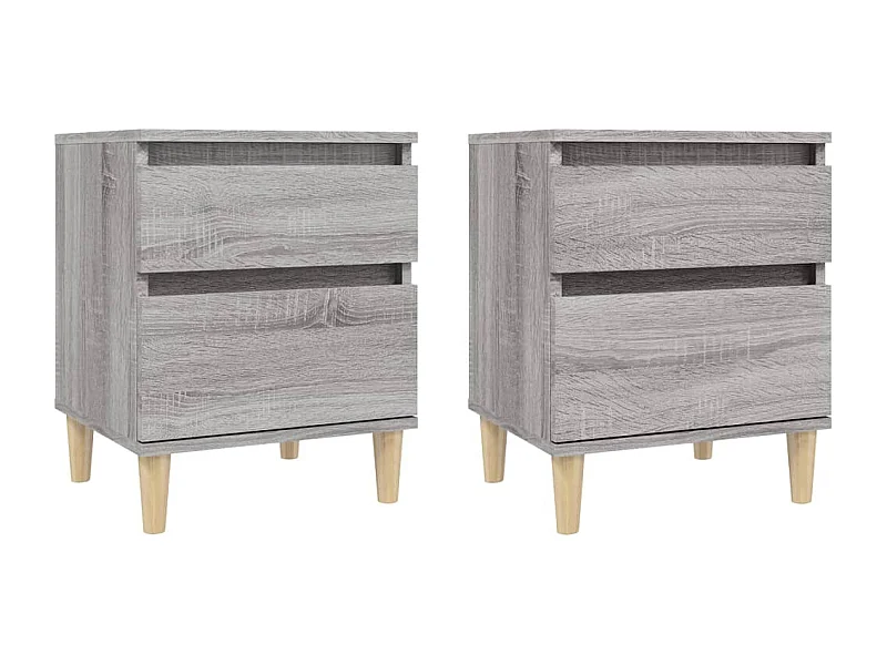 Montmorency  Tables de chevet 2 pcs Sonoma gris 40x35x50 cm