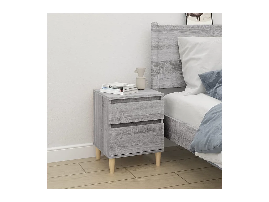 Montmorency  Tables de chevet 2 pcs Sonoma gris 40x35x50 cm