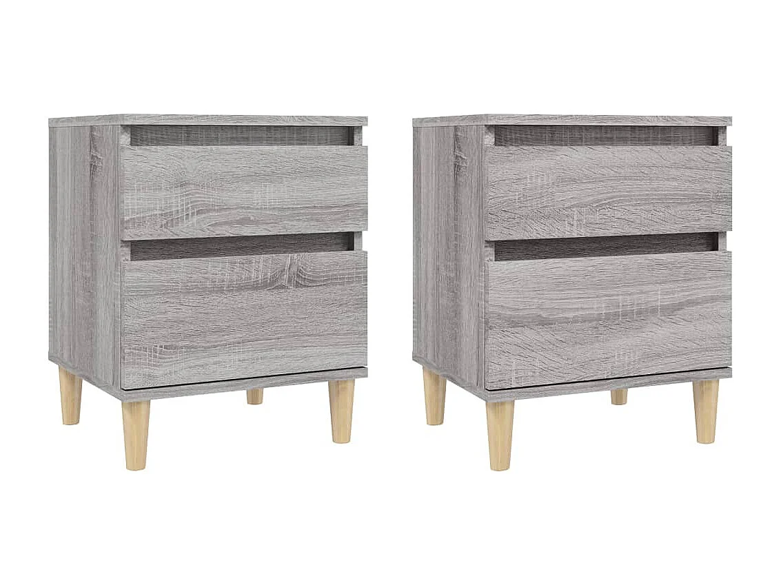 Montmorency  Tables de chevet 2 pcs Sonoma gris 40x35x50 cm