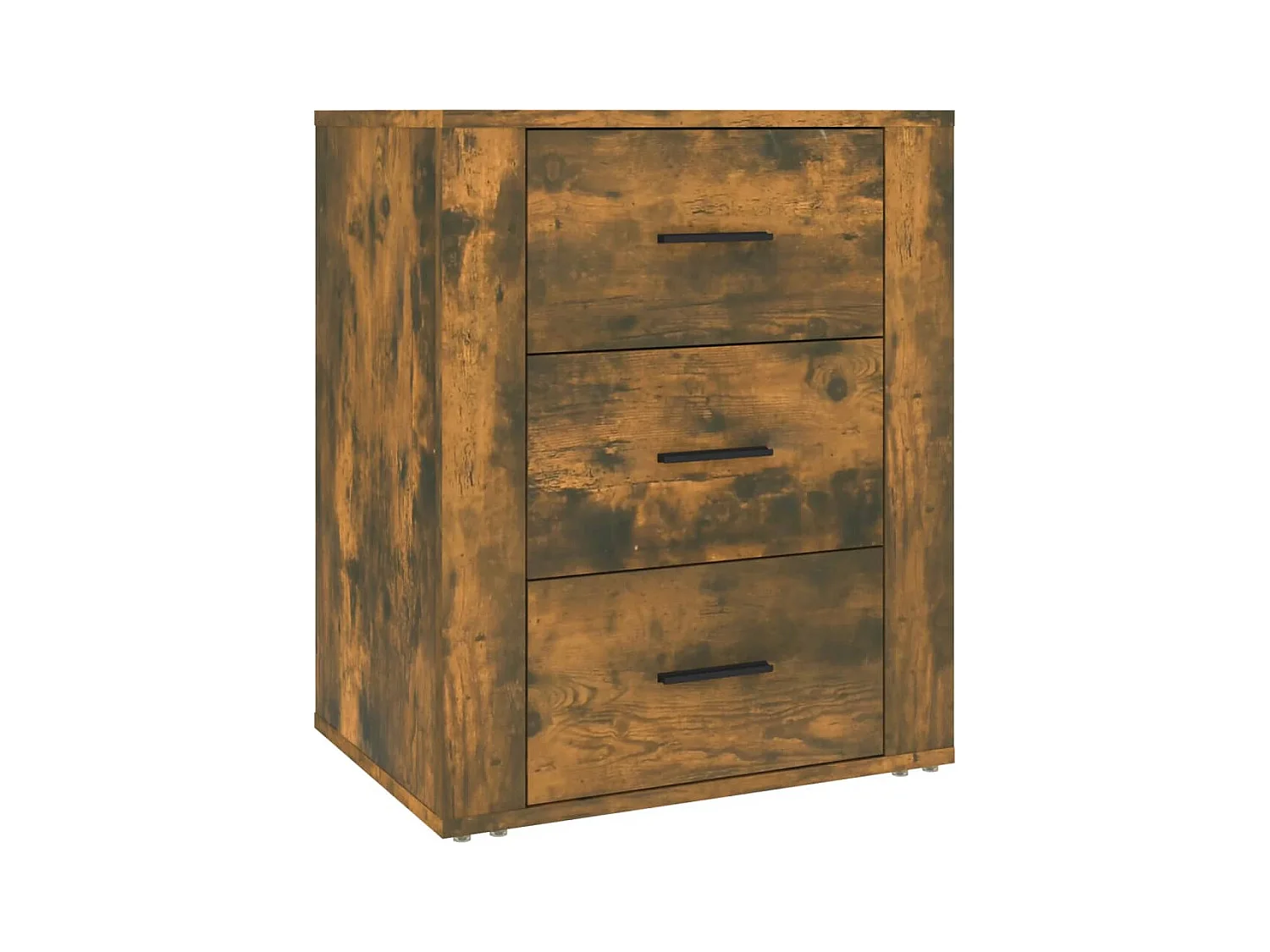 Claudio  Table de chevet Chêne fumé 50x36x60 cm Bois d'ingénierie