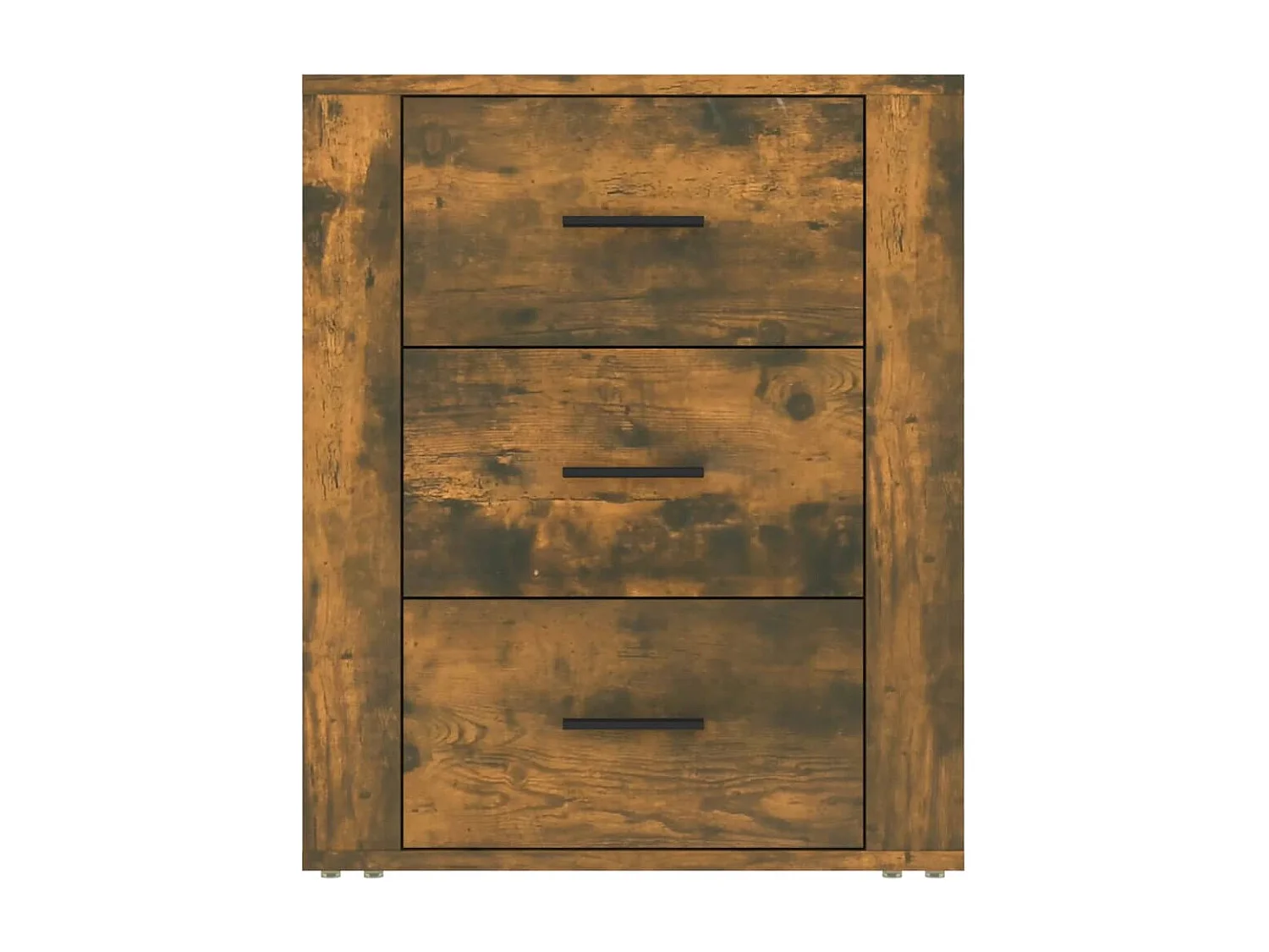 Claudio  Table de chevet Chêne fumé 50x36x60 cm Bois d'ingénierie