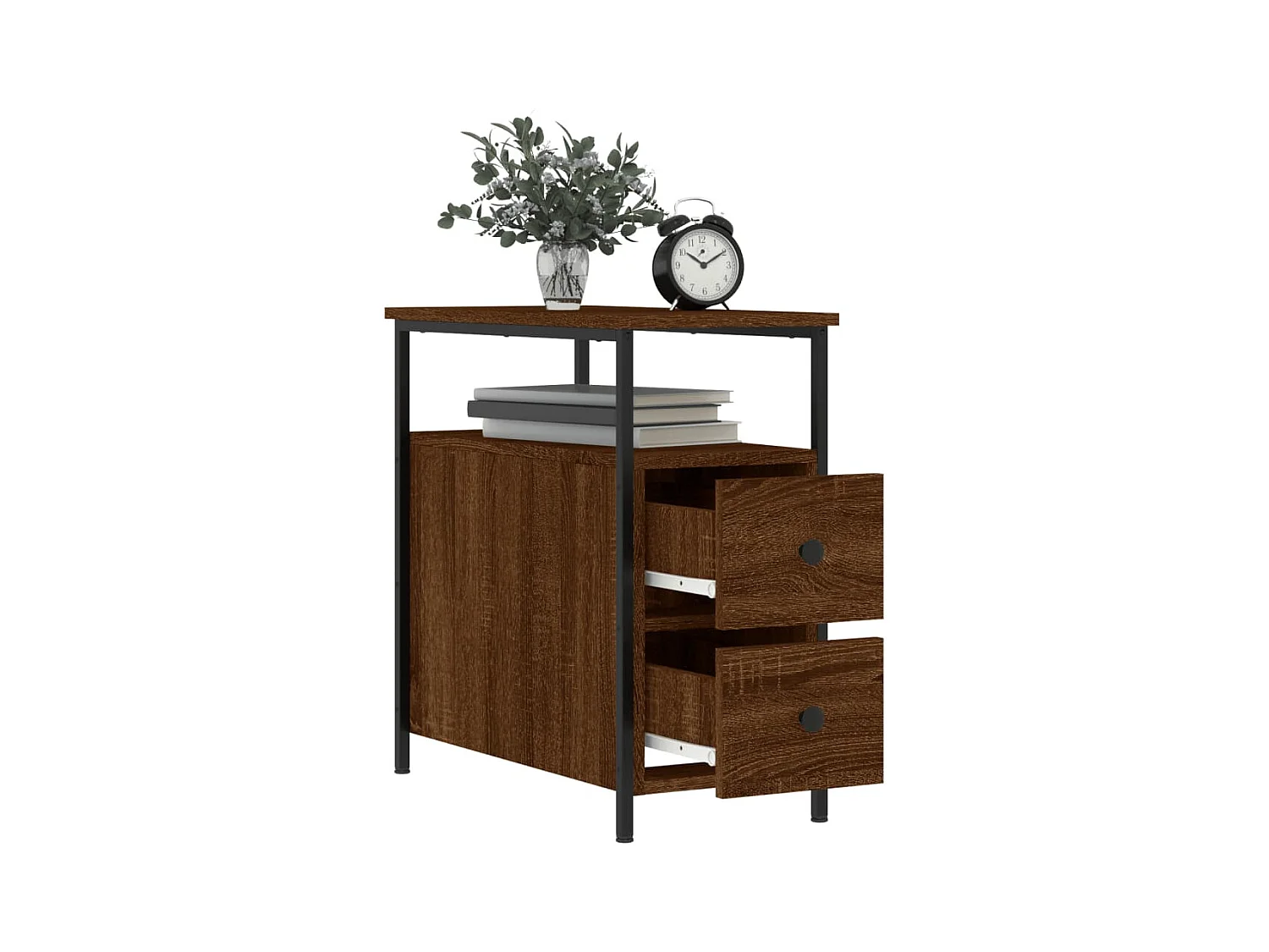 Chase City  Tables de chevet 2pcs chêne marron 30x60x60cm bois d'ingénierie