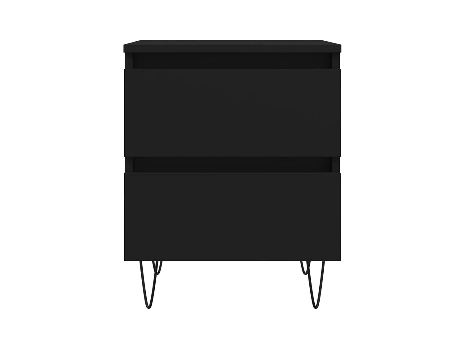 Charlie Cole  Table de chevet Noir 40x35x50 cm Bois d’ingénierie