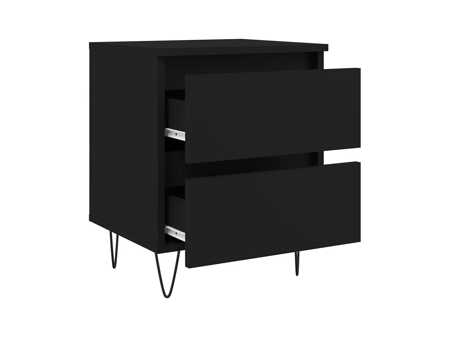 Charlie Cole  Table de chevet Noir 40x35x50 cm Bois d’ingénierie