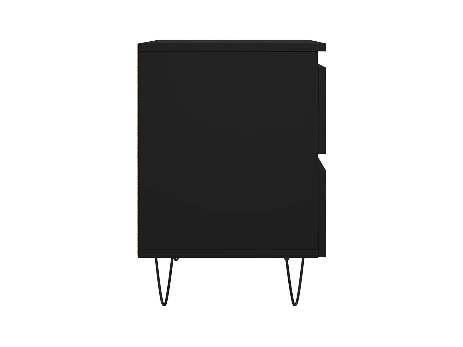 Charlie Cole  Table de chevet Noir 40x35x50 cm Bois d’ingénierie