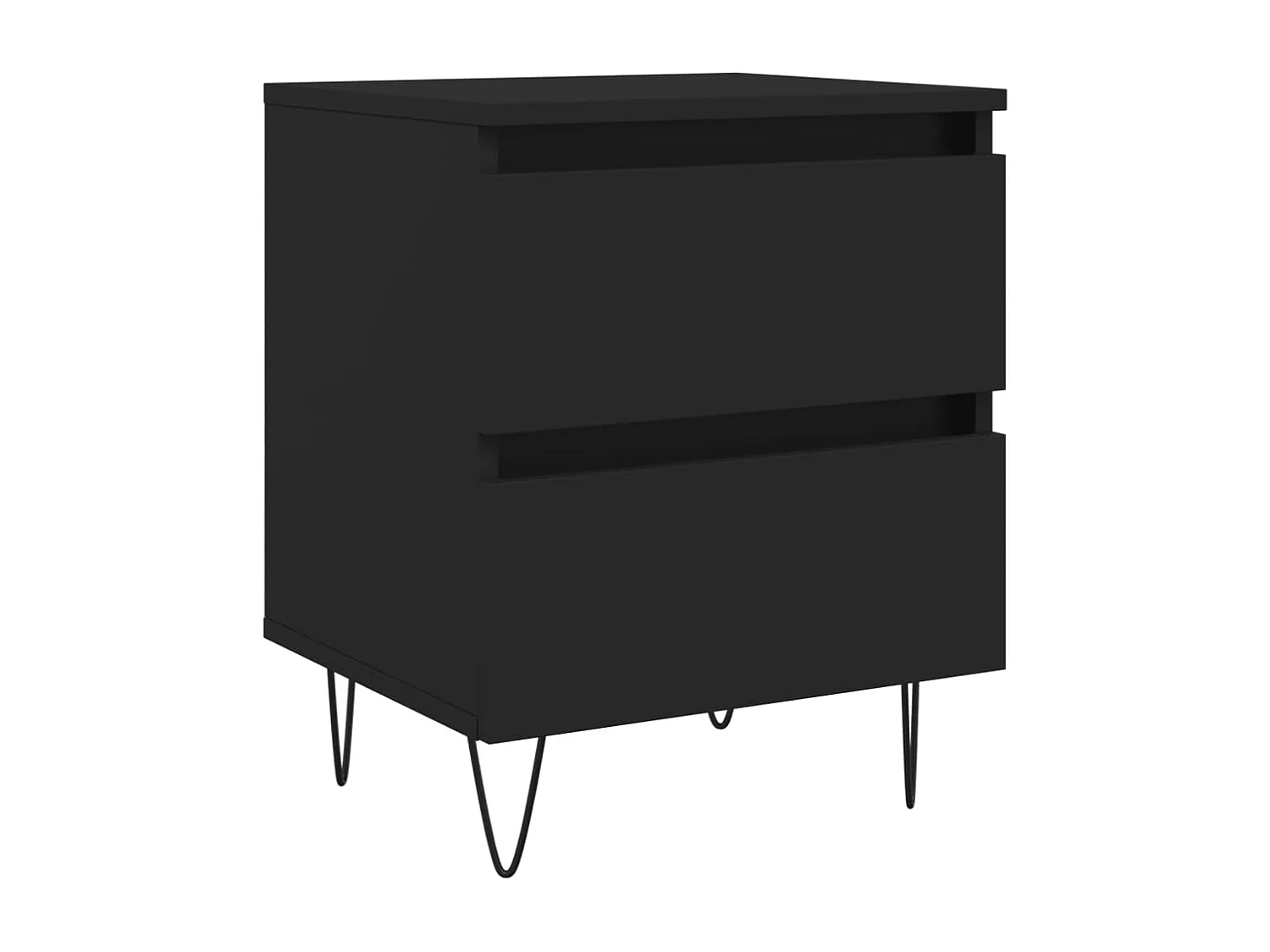 Charlie Cole  Nachttisch Schwarz 40x35x50 cm Holzwerkstoff