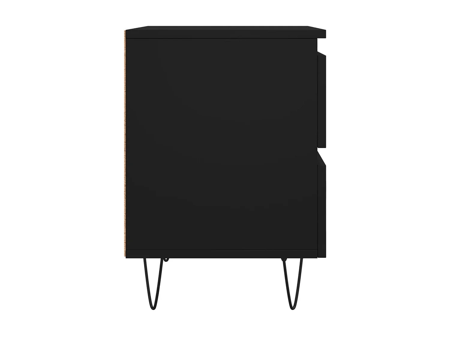 Charlie Cole  Nachttisch Schwarz 40x35x50 cm Holzwerkstoff