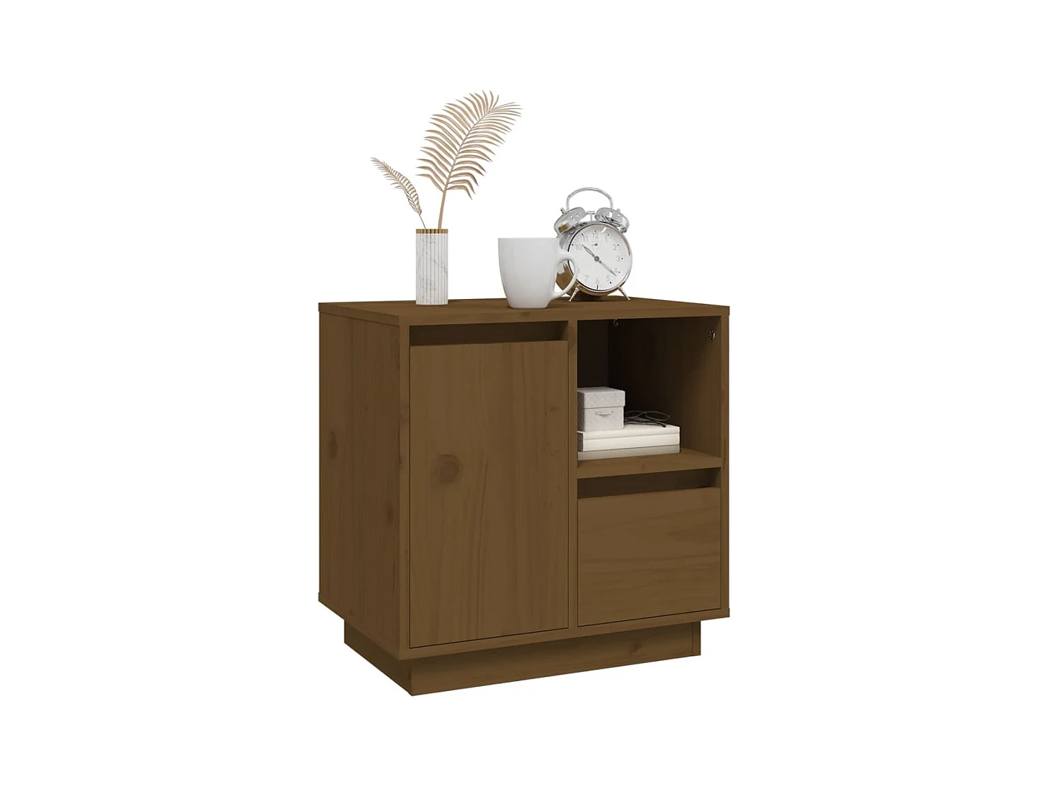 Hollidaysburg  Table de chevet Marron miel 50x34x50 cm Bois de pin massif