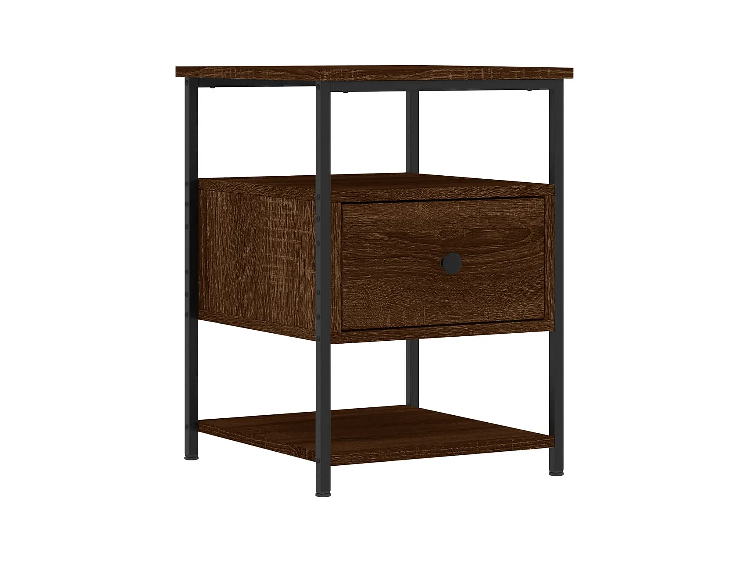 Lysli  Tables de chevet 2pcs chêne marron 40x42x56cm bois d'ingénierie