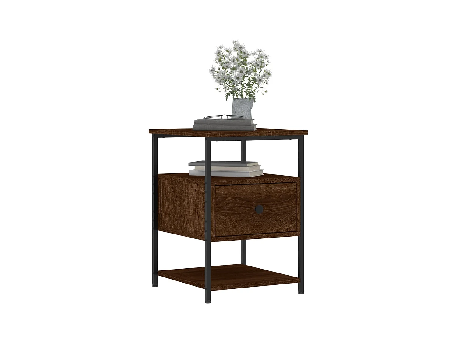 Lysli  Tables de chevet 2pcs chêne marron 40x42x56cm bois d'ingénierie