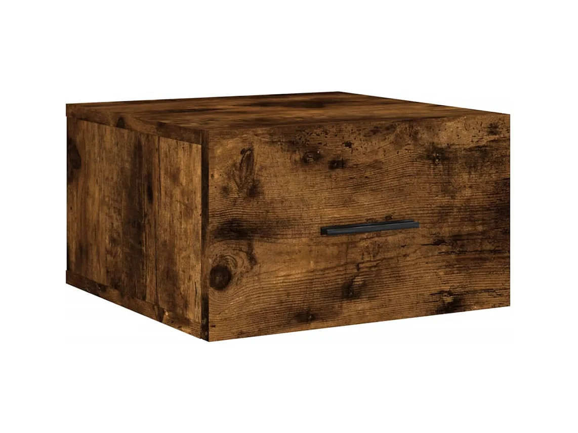 Ulfvin  Table de chevet murale chêne fumé 35x35x20 cm
