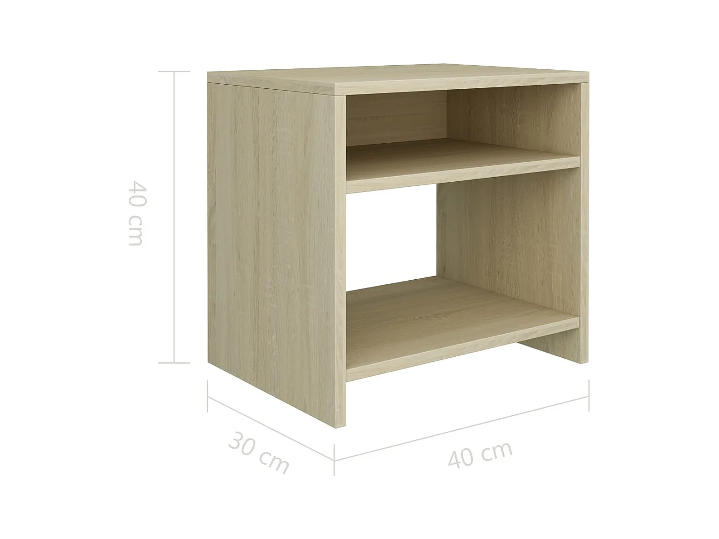 Anelies  Table de chevet Chêne sonoma 40x30x40 cm Bois d'ingénierie