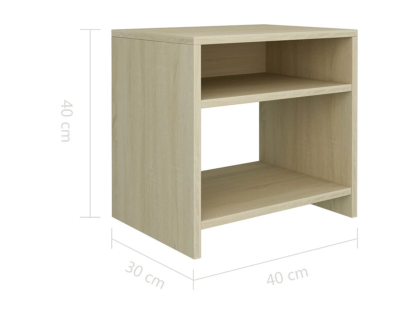 Anelies  Table de chevet Chêne sonoma 40x30x40 cm Bois d'ingénierie