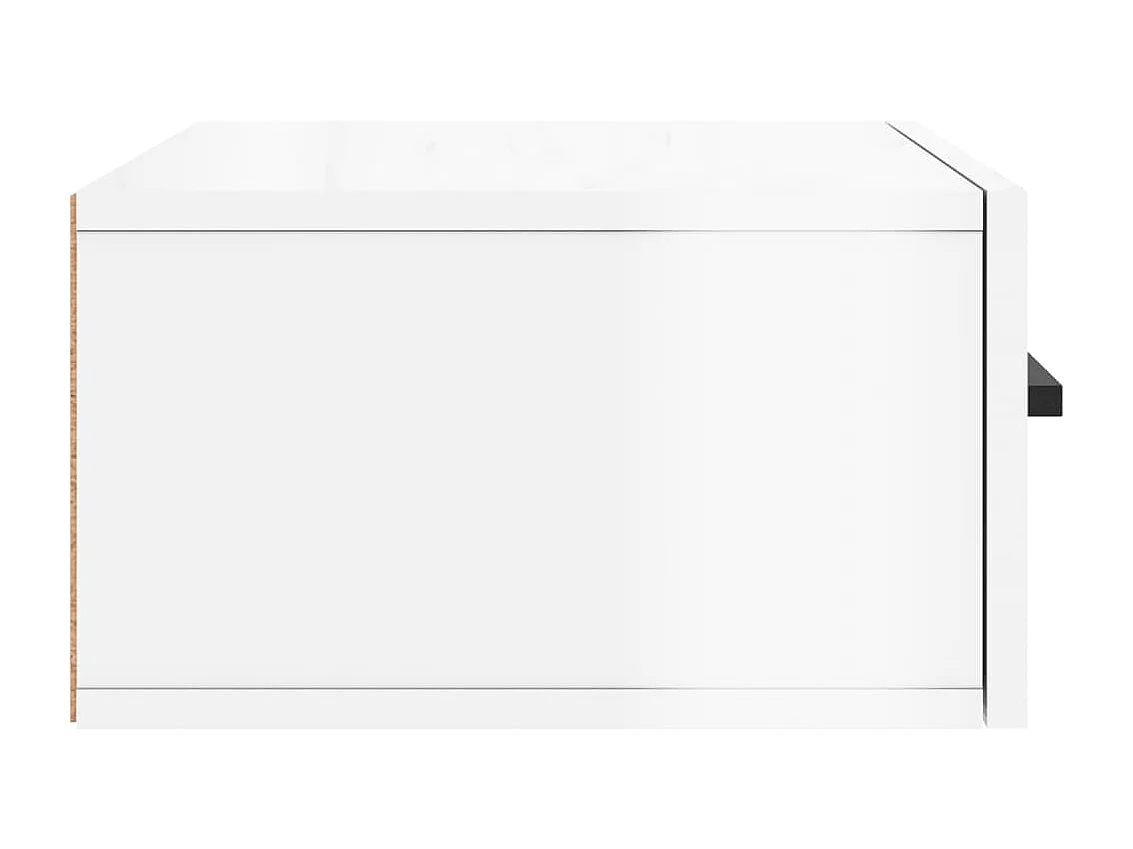 Franconville  Comodini a Muro 2 pz Bianco Lucido 35x35x20 cm