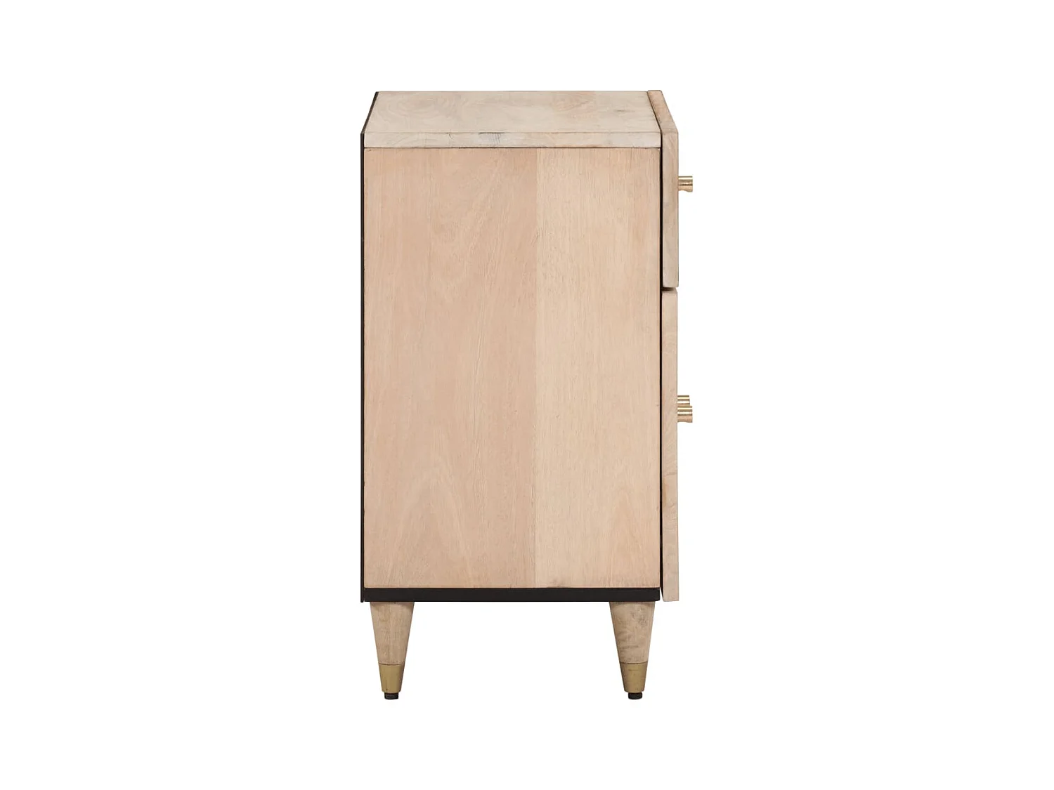 Wylar  Comodino 50x33x60 cm in Legno Massello di Mango