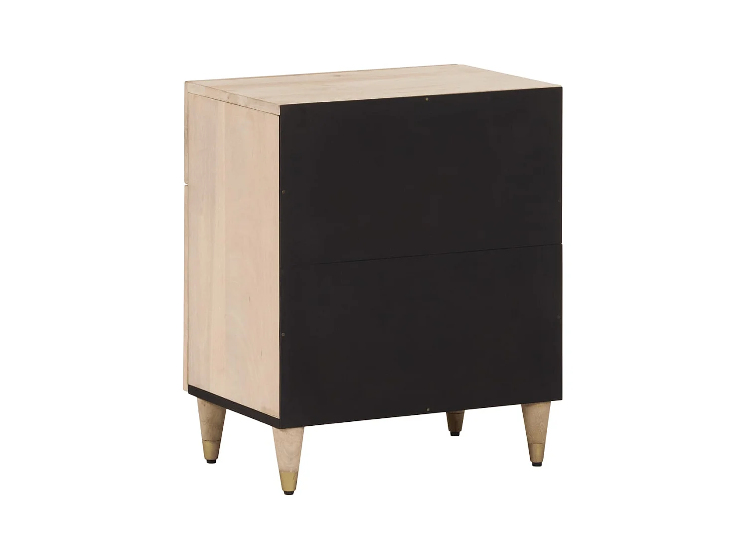 Wylar  Comodino 50x33x60 cm in Legno Massello di Mango