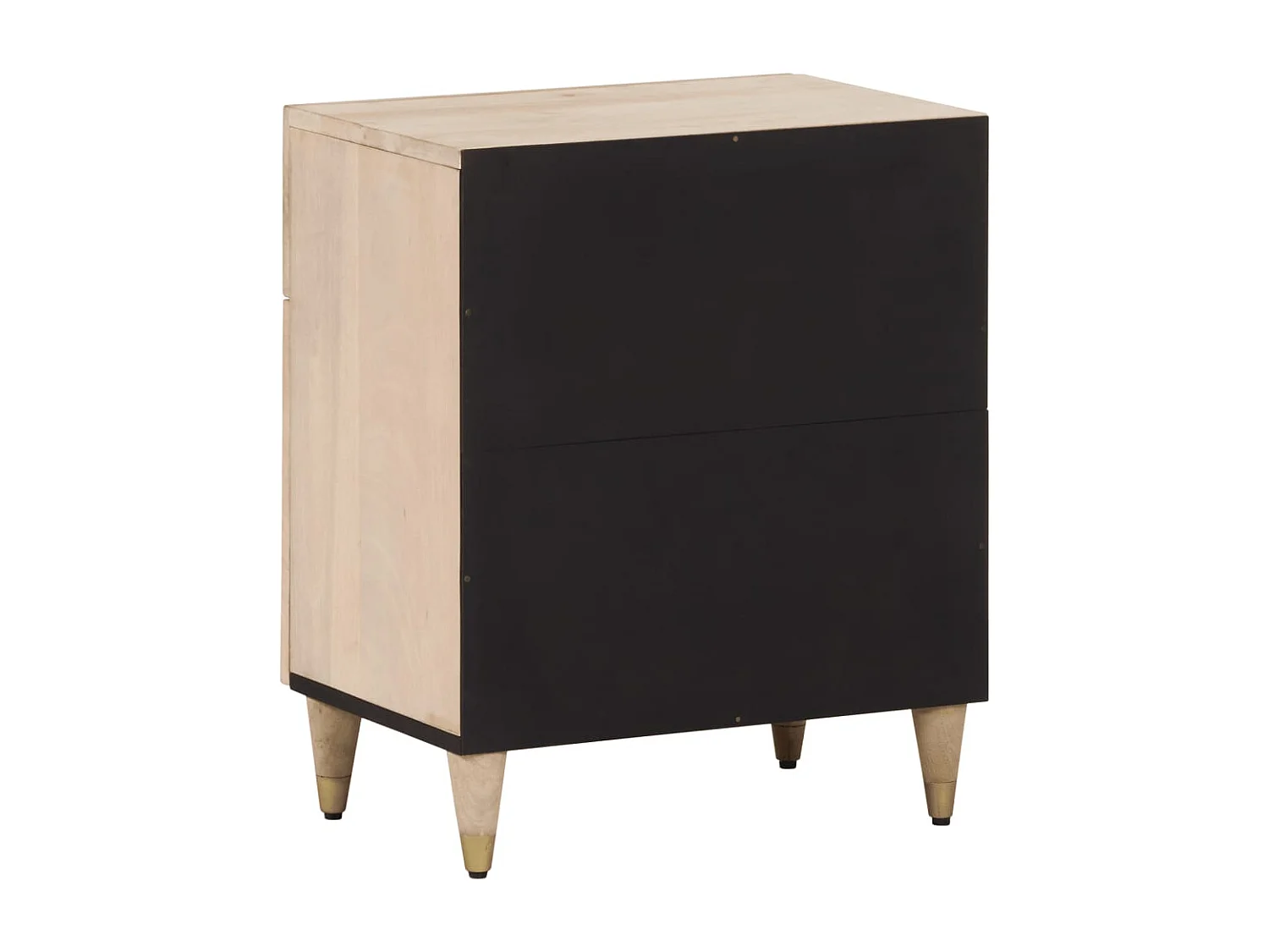 Wylar  Comodino 50x33x60 cm in Legno Massello di Mango