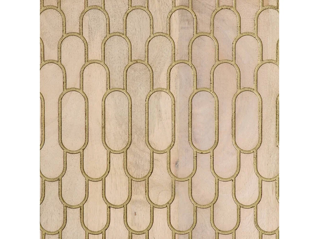 Wylar  Comodino 50x33x60 cm in Legno Massello di Mango