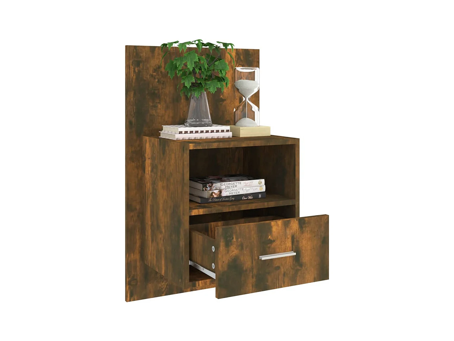 Bella Marie  Tables de chevet murales 2 pcs Chêne fumé