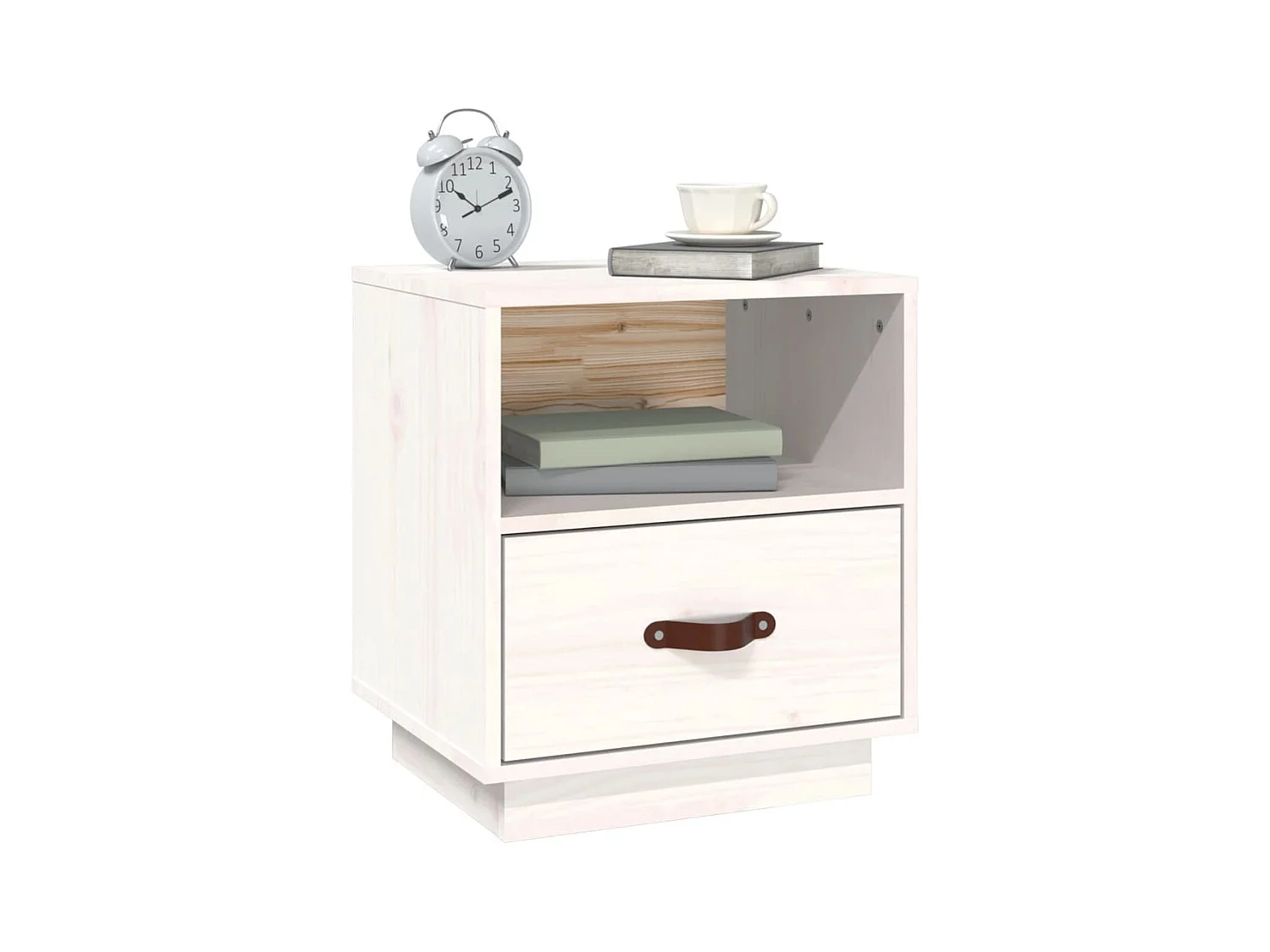 Lydar  Tables de chevet 2 pcs Blanc 40x34x45 cm Bois de pin massif